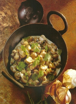 Balti Mushrooms in a Garlic Sauce